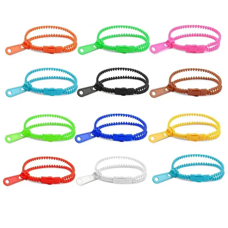 Pack Zipper Bracelet Kids Anti Stress Fidget Toys For Anxiety Sensory Autism Therapy Party Gifts fidget toy