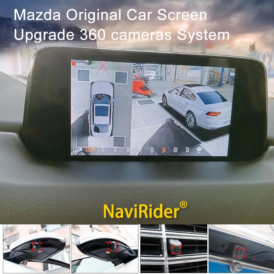 

Фотокамера заднего вида для Mazda, 360 градусов