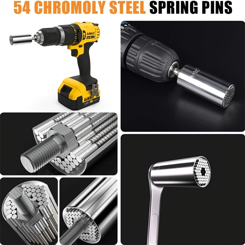 7mm-19mm Steckschlüssel, 1 Stück/2 Stück/3 Stück/5 Stück, Universeller Professioneller Steckschlüssel, Handwerkzeuge, Multifunktionaler Magischer Steckschlüssel, Auto-Reparaturwerkzeug – Detail 7