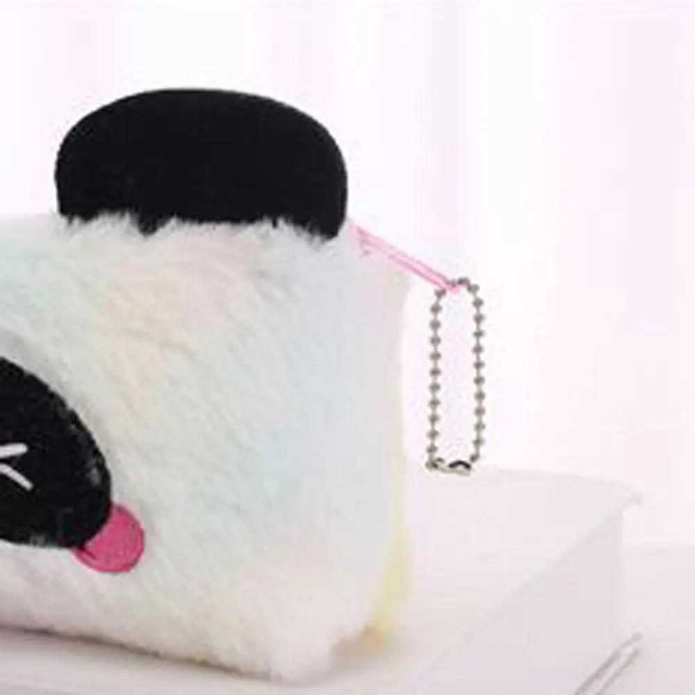 1PC Cute Cartoon Panda Pencil Case Plush Large Pen Bag Kids Gift Lightweight Pen Bag School Stationery Supplies