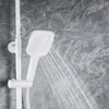 White Piano Thermostatic Shower System for Ambient Lighting Led Disgital Bathroom Shower Set Hot Cold Piano Bathroom Faucets 5