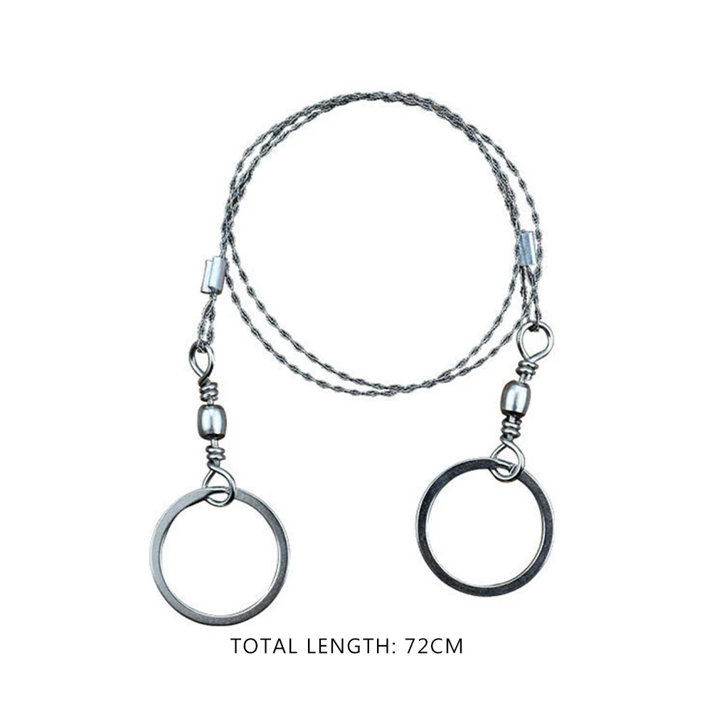 72cm Wire Saw Portable Rope Saw Outdoor Hand-Drawn Rope Stainless Steel Chain Wood Tools For Camping Life-Saving Woodworking