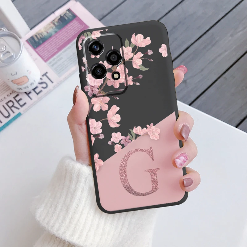 Cute Flowers and Letters Shockproof Soft Silicone Protector Case