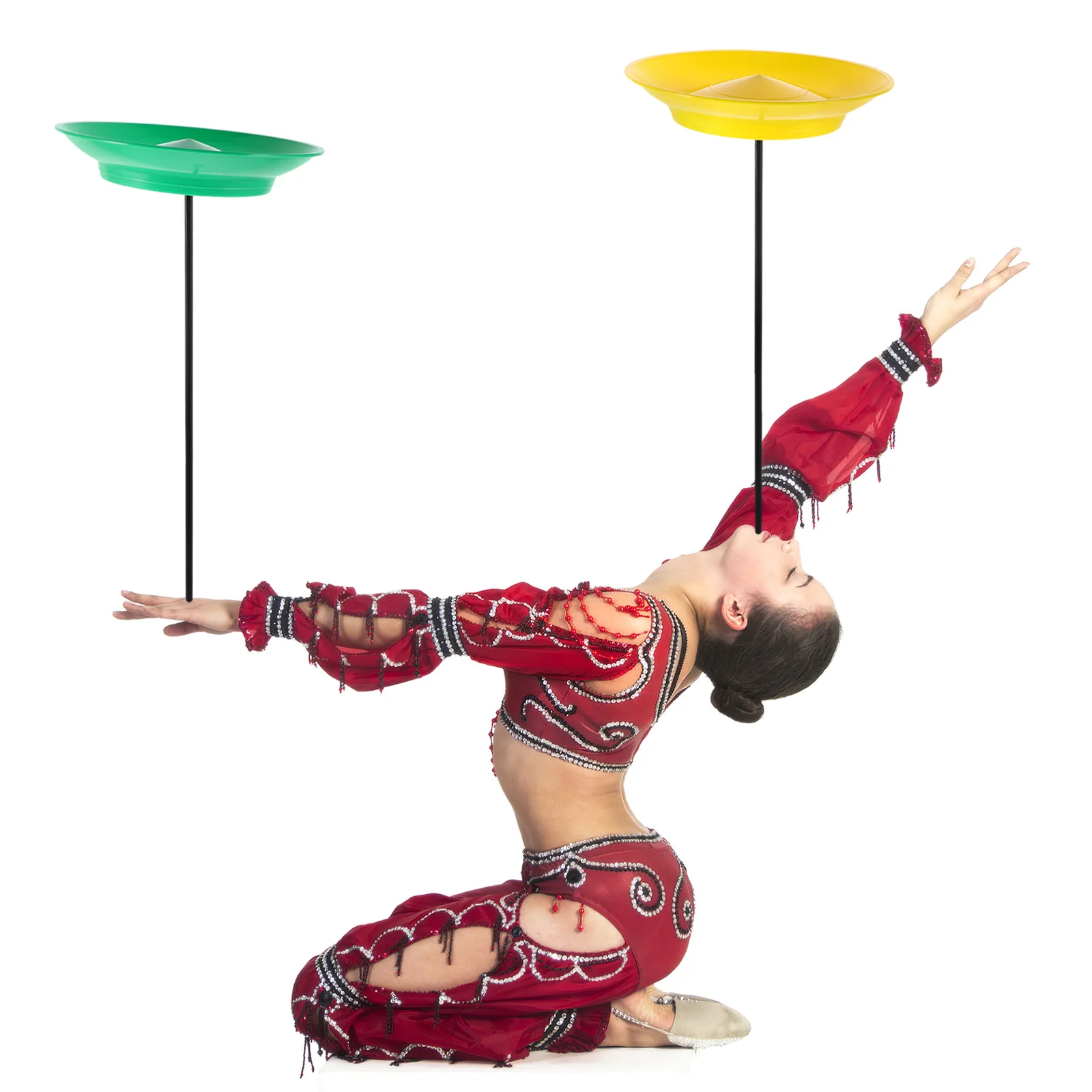 thumbnail image 2 of Baton Du Diable - 6 Rotating Plates And Sticks Circus Performance 2 of 13