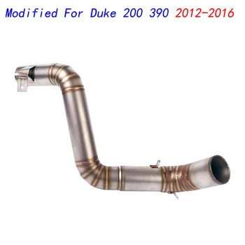 Escape Motorcycle Middle Connect Tube Mid Link Pipe Stainless Steel Exhaust System Modified For Duke 200 390 2012-2016