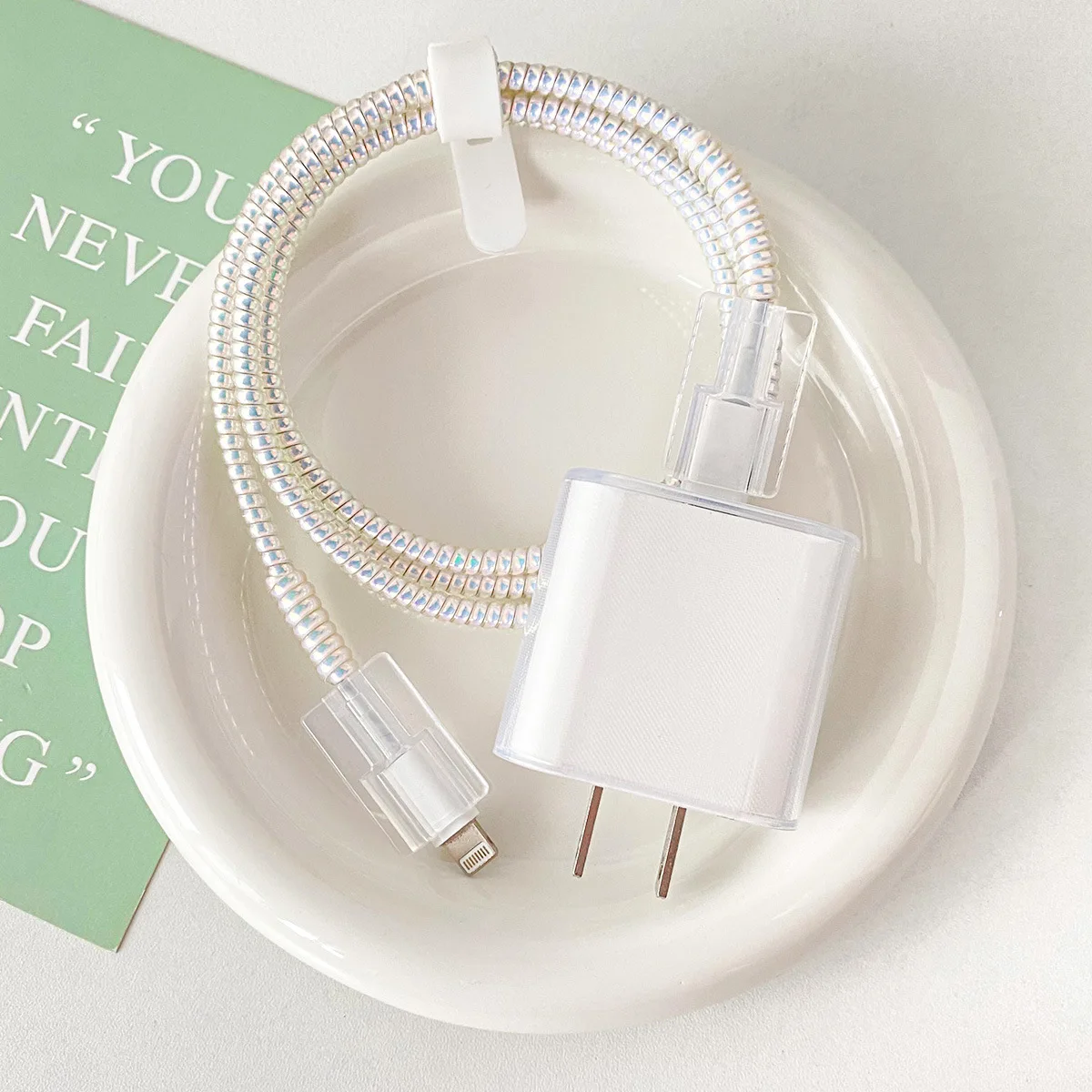 Sleek Charger Case and Cable Organizer Kit with Data Wire Protector