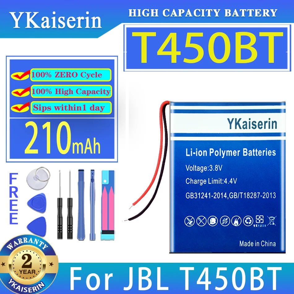 

YKaiserin 210mAh Replacement Battery For JBL T450BT Digital Bateria