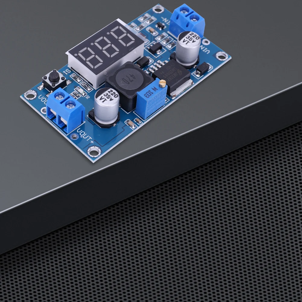 LM2596 가변 전압 조정기 디스플레이 입력이 있는 DC-DC 스텝다운 모듈 25V-40V 출력 1.25V-37V 벅 컨버터 고효율