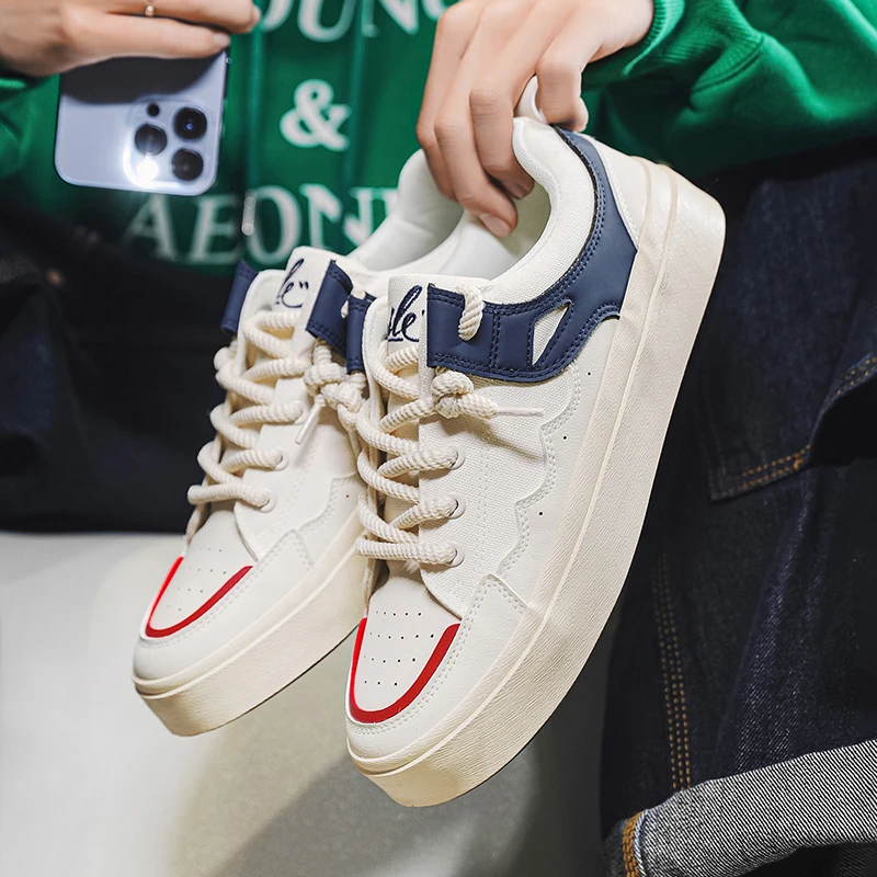 

Fashion Lightweight Breathable Shoes 2023 Spring New Mens Casual Shoes Comfortable Color-blocking Anti-slip Wear-resistant Shoes