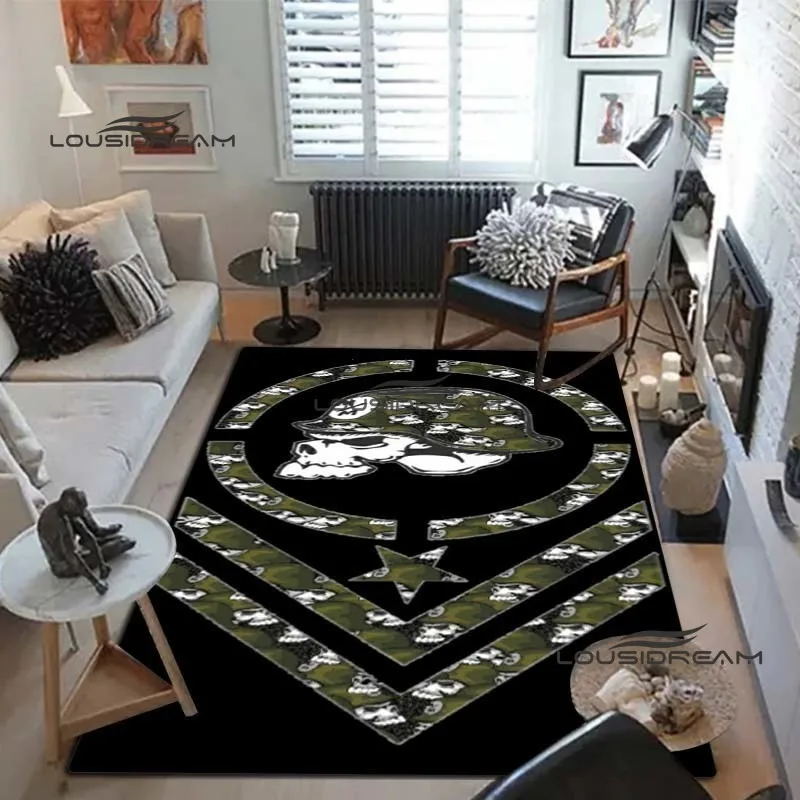 Metal Mulisha Carpets and Rug 3D Printing Metal Skull Carpet Floor Mat Living Room Bedroom Large Area Soft Carpet Kids Room Rug 6
