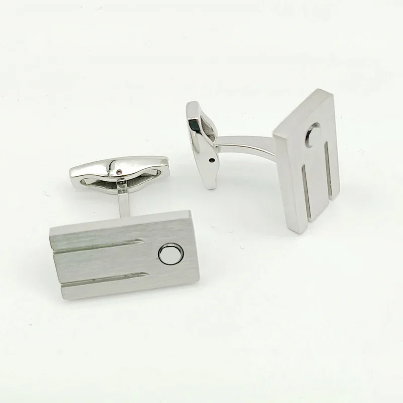 Cuff Links MB 3 Colors Rectangle 316 Stainless Steel 1:1 High Quality Man Shirt Cufflinks Classic Buttons With Box Set