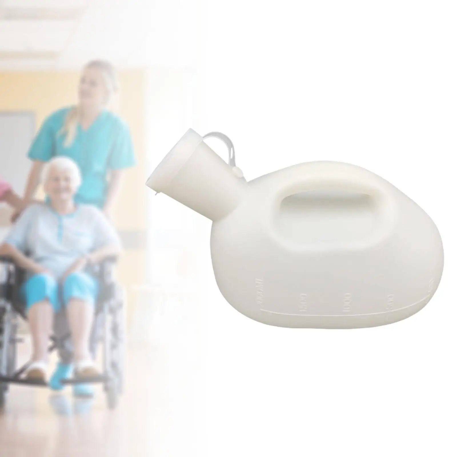Plastic Urinals for Men Spill Proof Reusable Mens Potty for Incontinence Seniors Elderly Travel Car Driving Camping 3