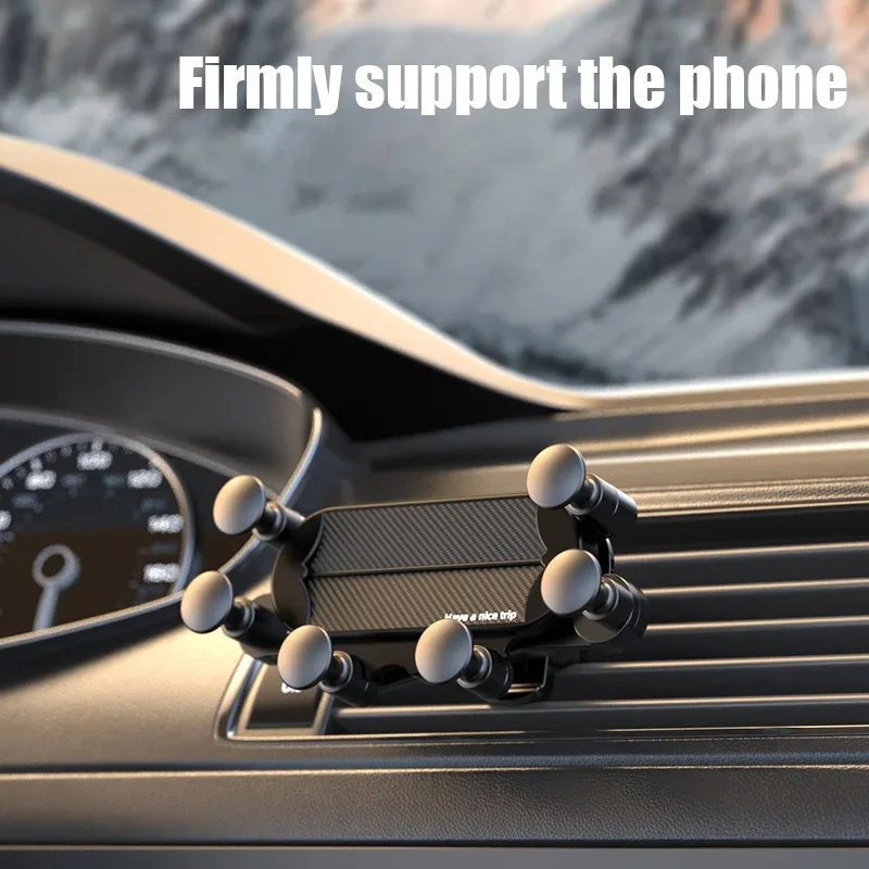 Gravity Car Holder For Phone Air Vent Clip Mount Mobile Cell Stand Smartphone GPS Support For iPhone 13 12 Xiaomi Samsung Phone