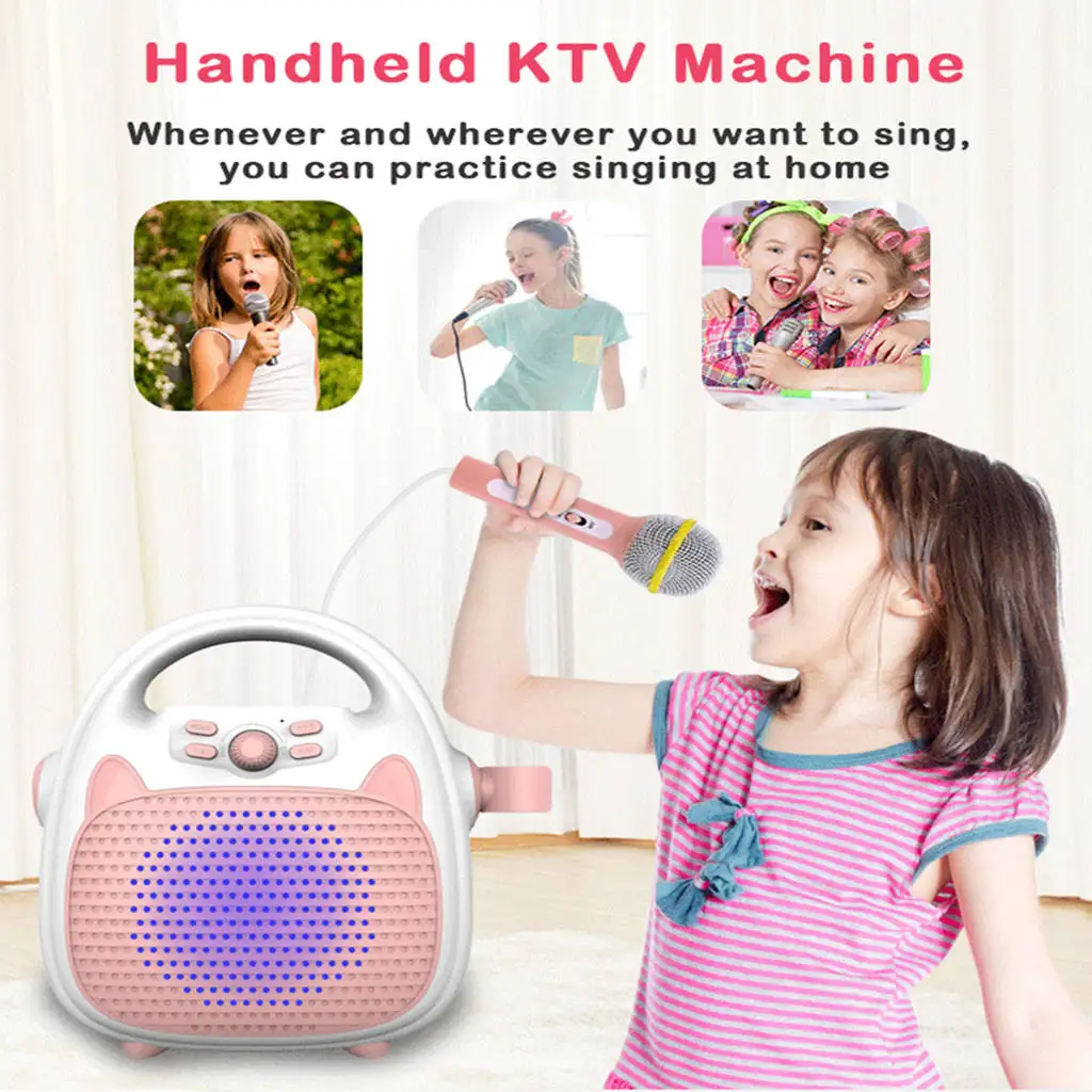 Bluetooth Kids Karaoke Machine Speaker With 1 Microphone Girls