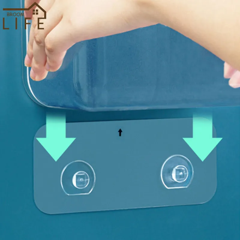 Bathroom Shelf Wall Shelf Organizer Wall Shelf Bathroom Storage Rack Storage Rack Transparent Bathroom Shelf Simple Cosmetic Organizer Shower Shampoo Holder Wall Mounted Floating Shelf Wc Toilet Accessories