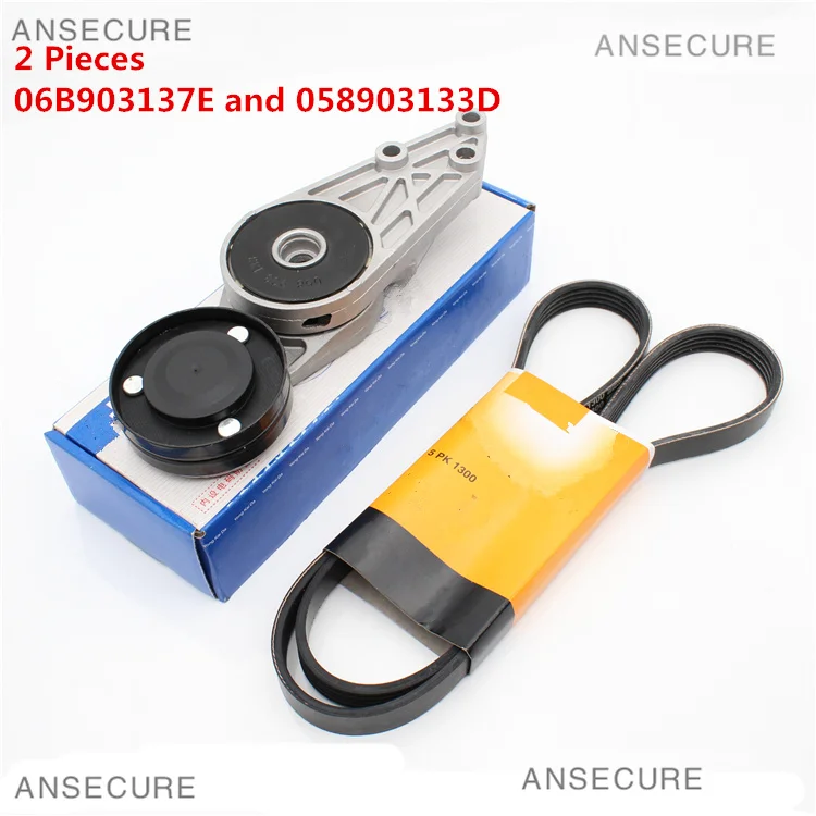 5pk1300 Engine Alternator Belt And Belt Tensioner Damper For Audi A4 B5 ...