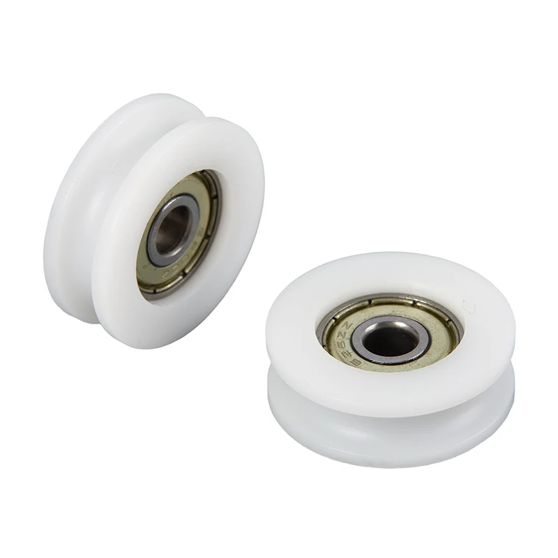 

1PC U Groove Roller Pulley Bearing Steel Bearing Roller Injection-coated U-shaped Pulley Wheel For Slide Door Window 6*30*10mm