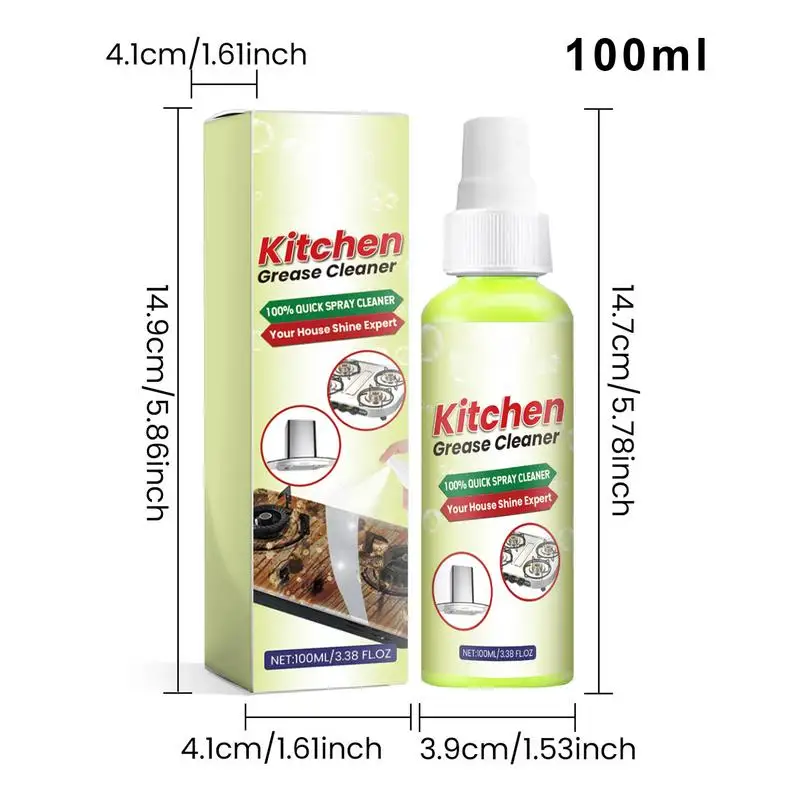 All-Purpose Kitchen Pots Pan Cleaner Multi-purpose Kitchen Grease Cleaner Multi-purpose Spray Degreaser 100ml