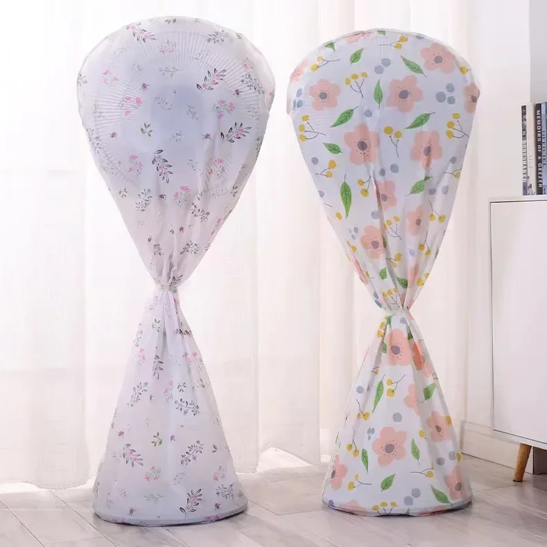 Description Picture 2 of itemTwo Style Washable Fan Sleeve Waterproof Dustproof Protective Standing Round Electric Fan Cover for Pedestal Stand Fan Floor