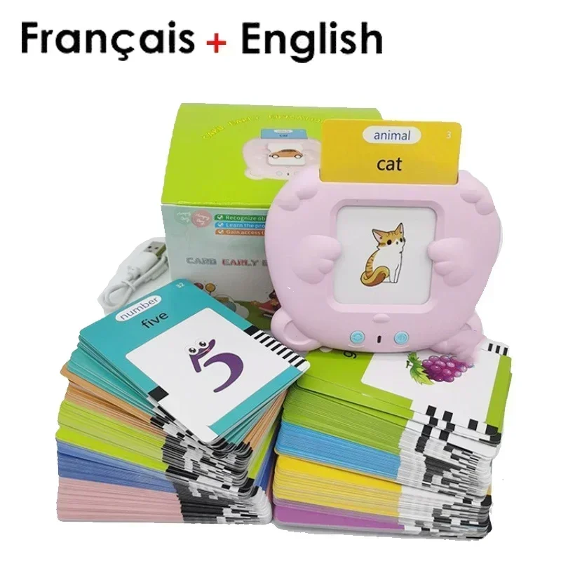 On : 239403 & 239404 The Talking Flash Cards Early Educational Toy in Pink is a learning card game for little ones with 16 content categories and a range of themes! Featuring