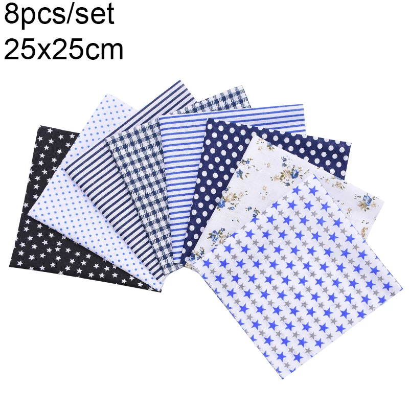 8pcs 25x25xm Navy B