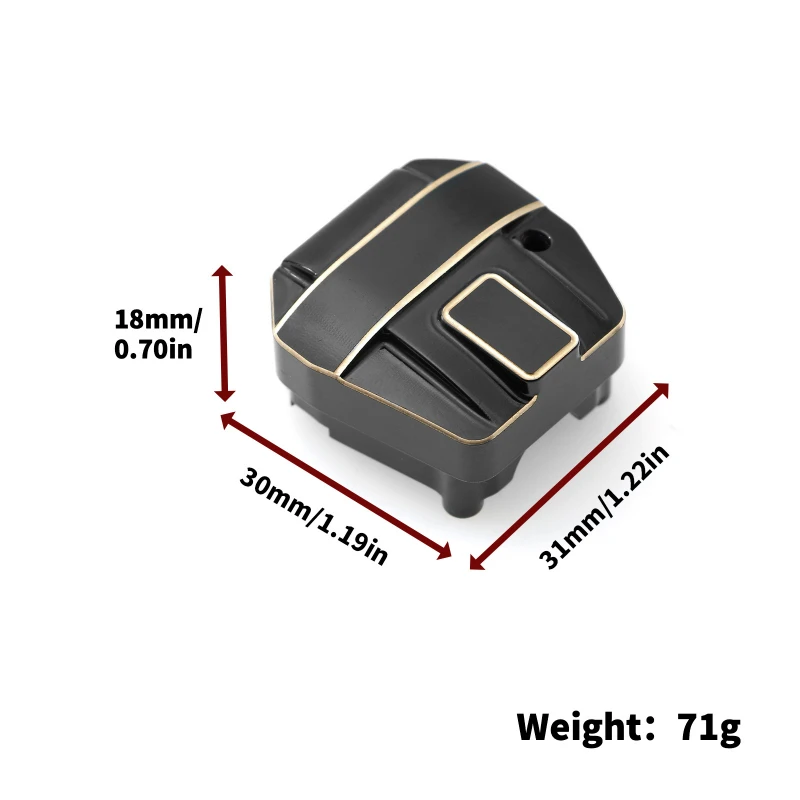 

Латунный дифференциал с черным покрытием для Axial SCX10 PRO 1/10, запчасти для радиоуправляемого гусеничного автомобиля, аксессуары, 2 шт.