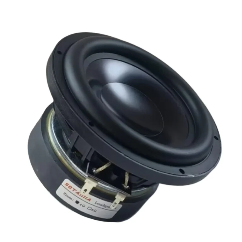 SOTAMIA 1Pcs 4.5 Inch Midrange Bass Power Speaker 4 Ohm 35W Aluminum ABS Audio Woofer Sound Speaker Home Hifi Music Loudspeaker