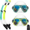 Snorkeling Gear for Adults Youth Kids, Dry-Top Snorkel Mask Set, Anti-Fog Scuba Diving Snorkle mask Set Adult, Panoramic Wide View Dive mask,Snorkeling Packages