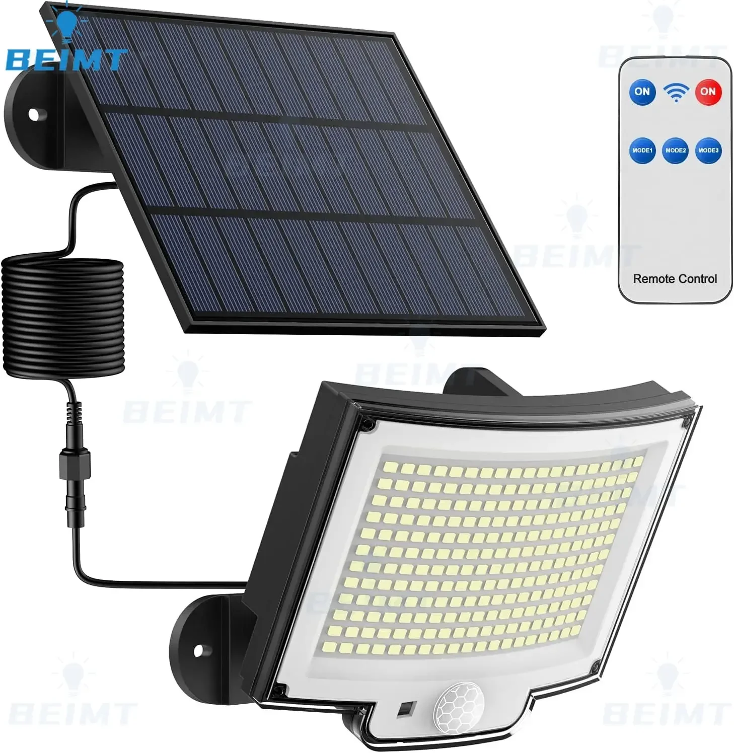 Solar Light Outdoor 106 LED Super Bright Motion Sensor Solar Strong Power LED Garden Wall Lamp IP65 Waterproof 4 Working Modes