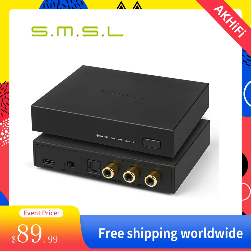 

SMSL PS200 многофункциональный мини-аудио декодер DAC с поддержкой MQA декодирование и Φ с высококлассным чипом ES9039Q2M