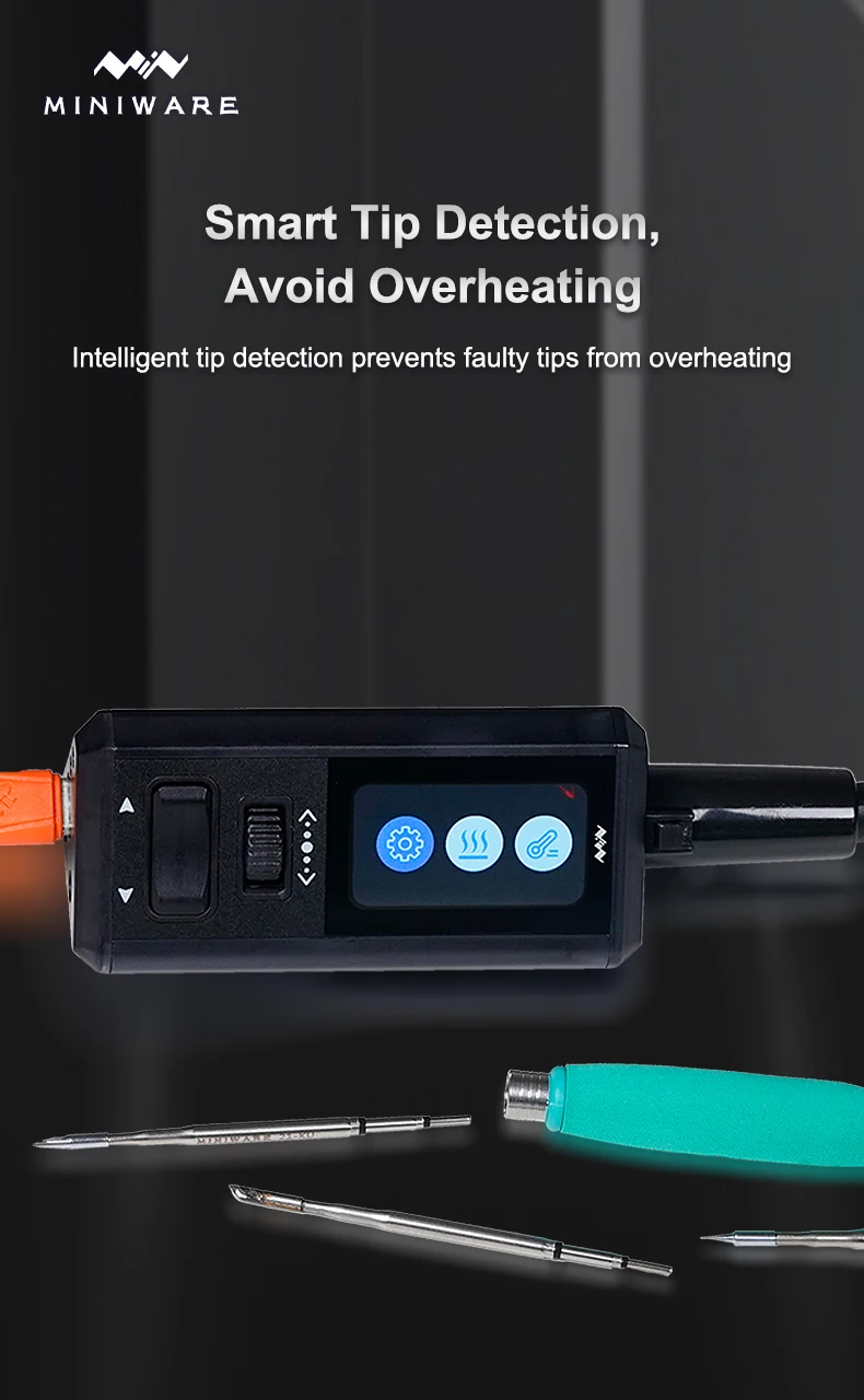 TS1M Mini Soldering Station PD3.1 12V-28V 200W Max Compatible with T245/T210/T11