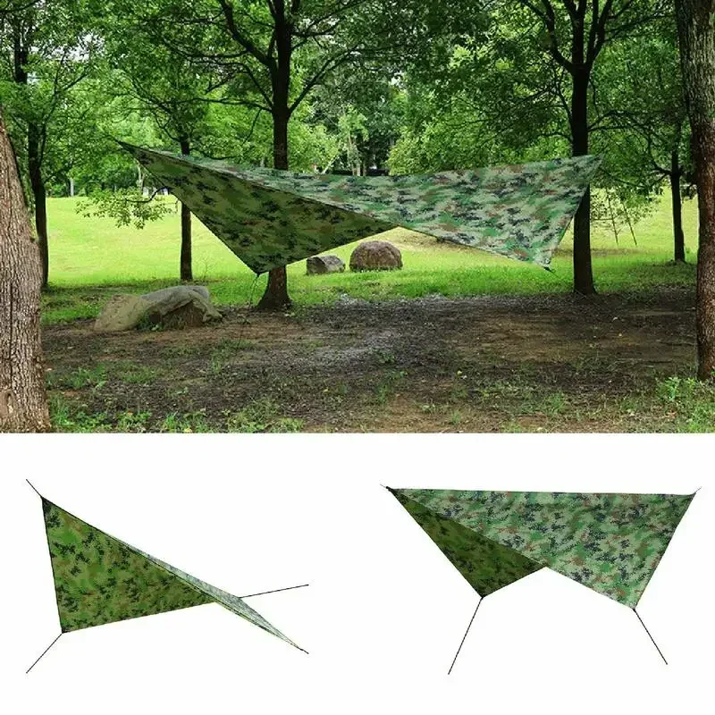 Camping Hammock with Mosquito Net and Rain Fly Tarp,Portable Parachute Tree Hammock Nylon Swing Hammocks Sun Shelter Rain Fly 5
