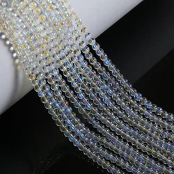 4mm Rainbow Glass Beads - 100pcs (Transparent)