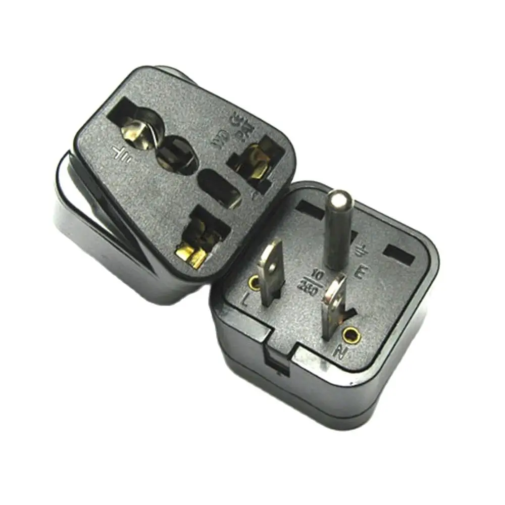 Black whtie 250v 10A/16A copper Universal America Grounded power Plug USA Canada Travel Adapter plug socket convertor