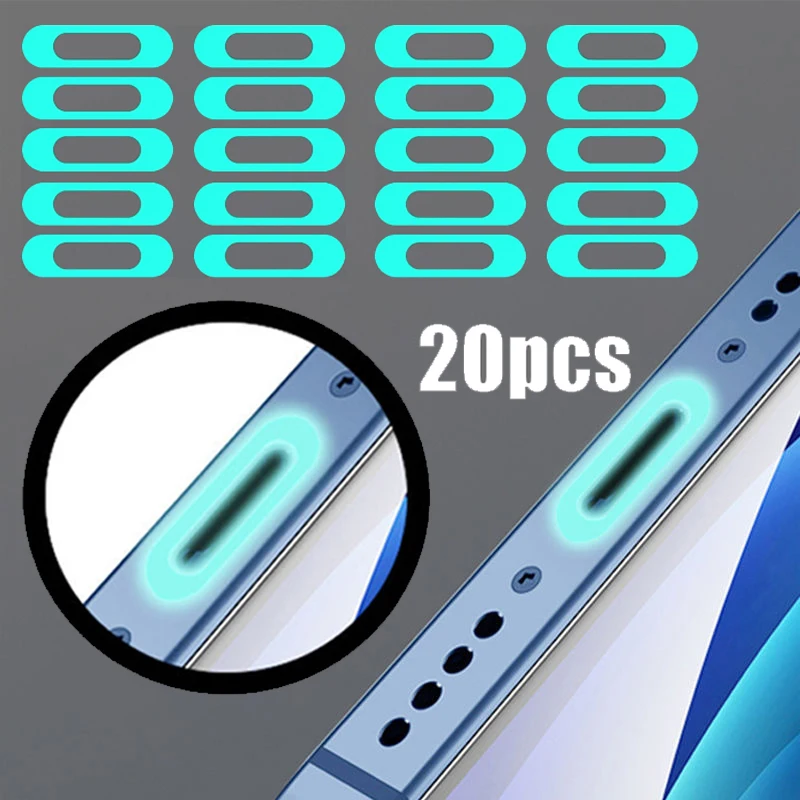 

Светящаяся Защитная пленка для зарядного порта, 1-20 шт., защитный чехол для порта зарядки типа C, защитная наклейка для телефона Iphone, Samsung