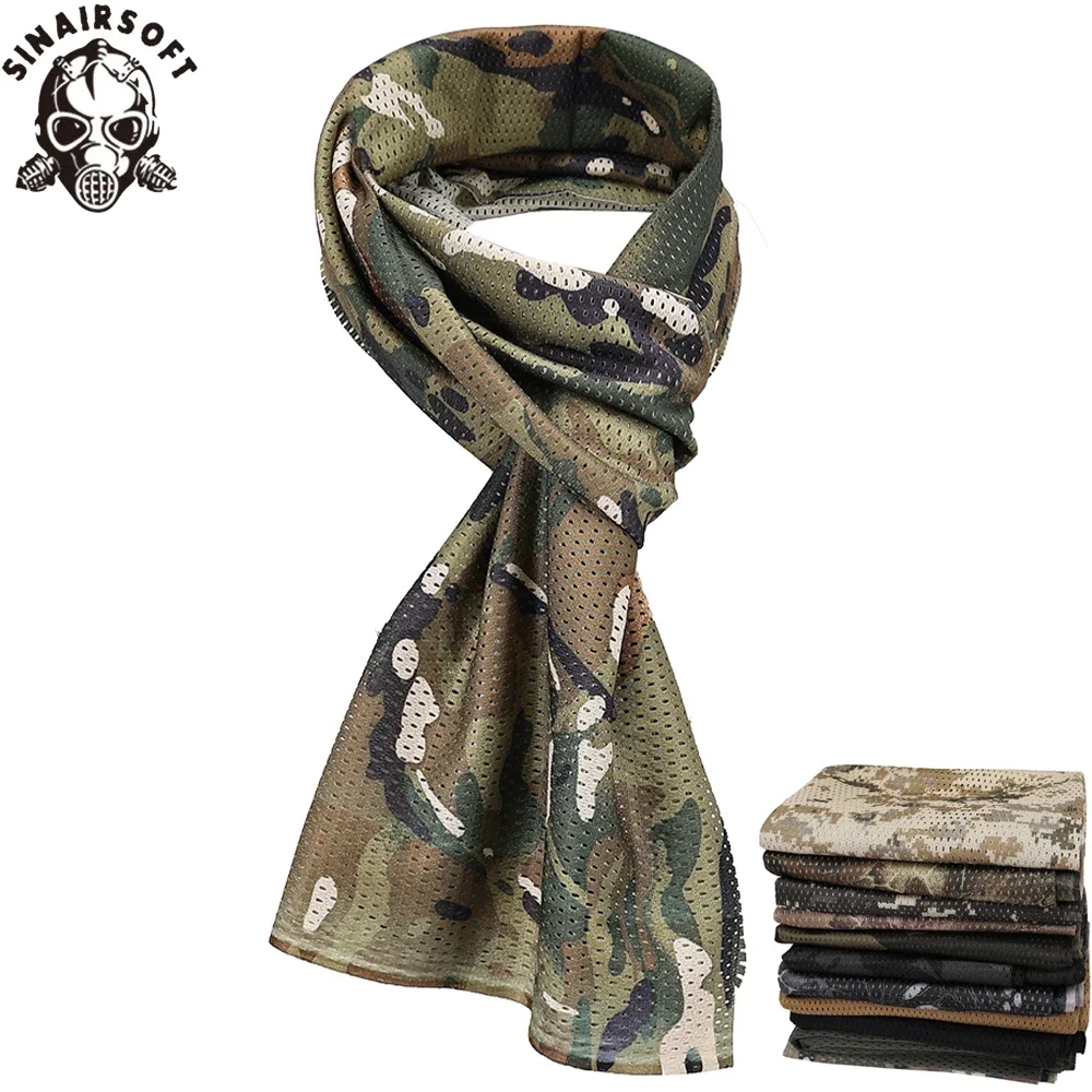 Foulard camouflage mesh coton polyester unisexe pêche sport tir outdoor accessoire