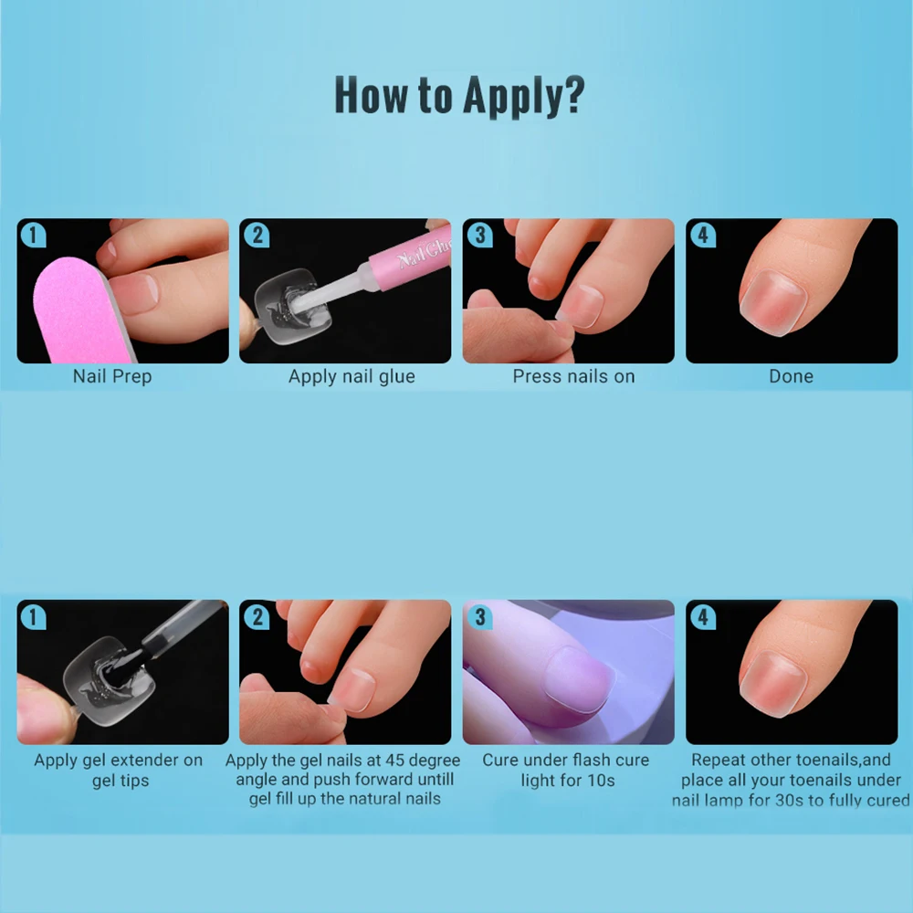 Toenail Tips 120/150Pcs False Toenail Extension Matte Press on Soft Gel Full Cover Pre-shape