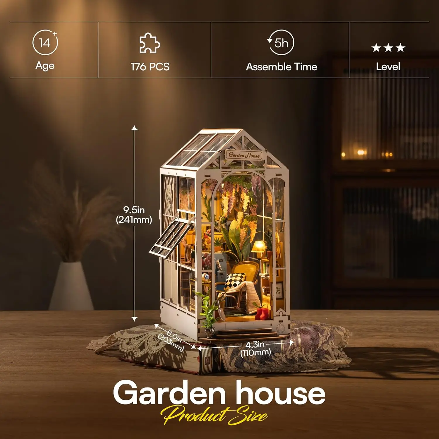 Robotime Rolife Book Nooks Series Stories in Books 4 Kinds DIY Wooden Miniature House Furniture Sakura Densya TGB01 Dropshipping 2