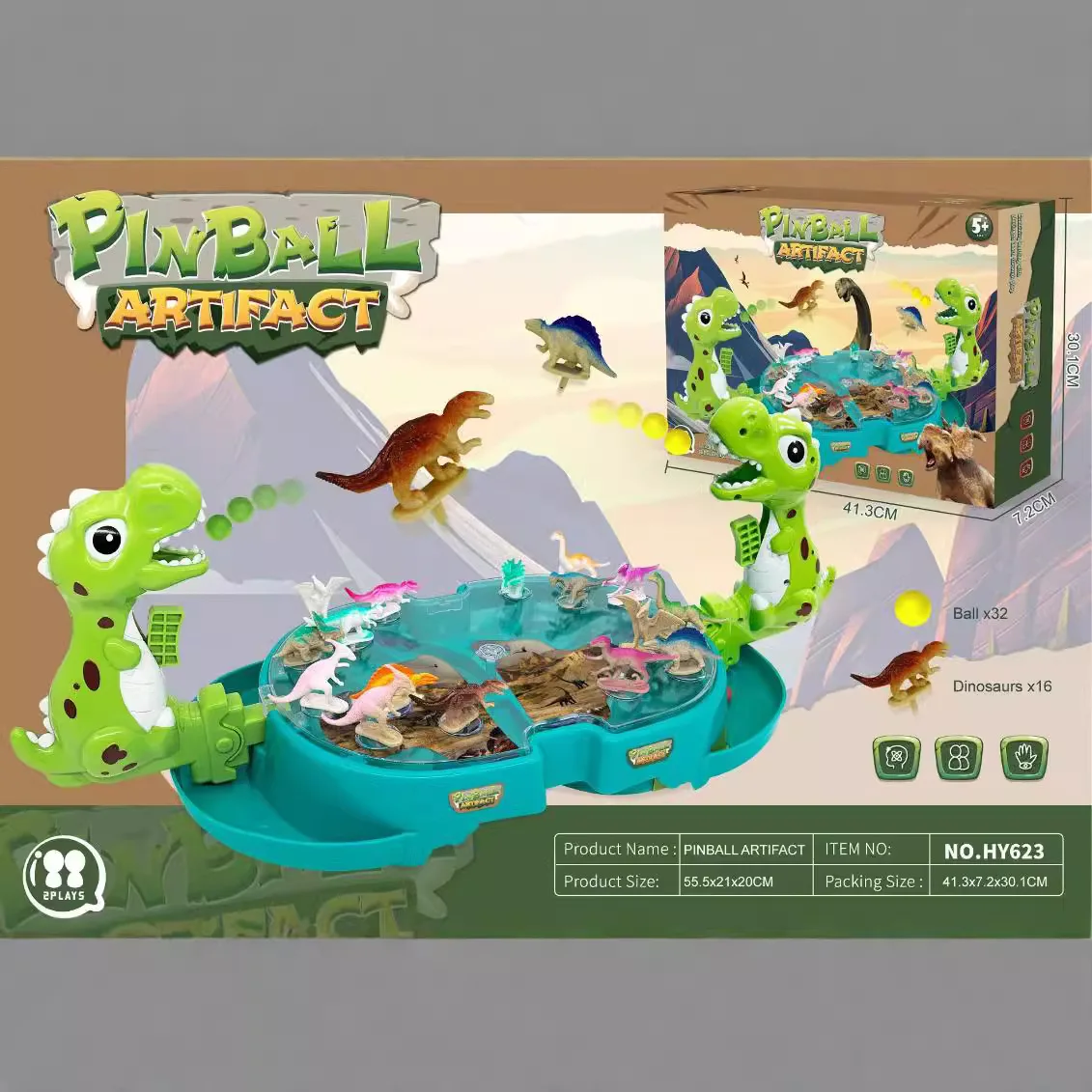 Parent-child interactive battle dinosaur board game pinball small thinking puzzle boy desktop two-player game machine