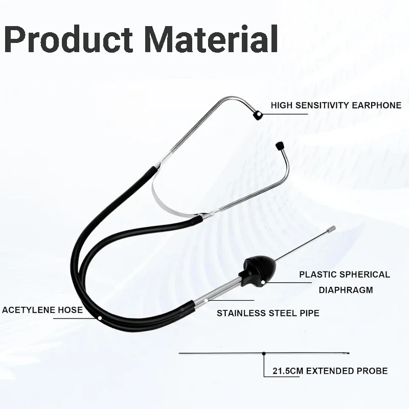 Automotive Mechanical Tools, Mechanic's Stethoscope Engine Diagnostic Sensitive Hearing Tool for Cars, Trucks and Motorcycles