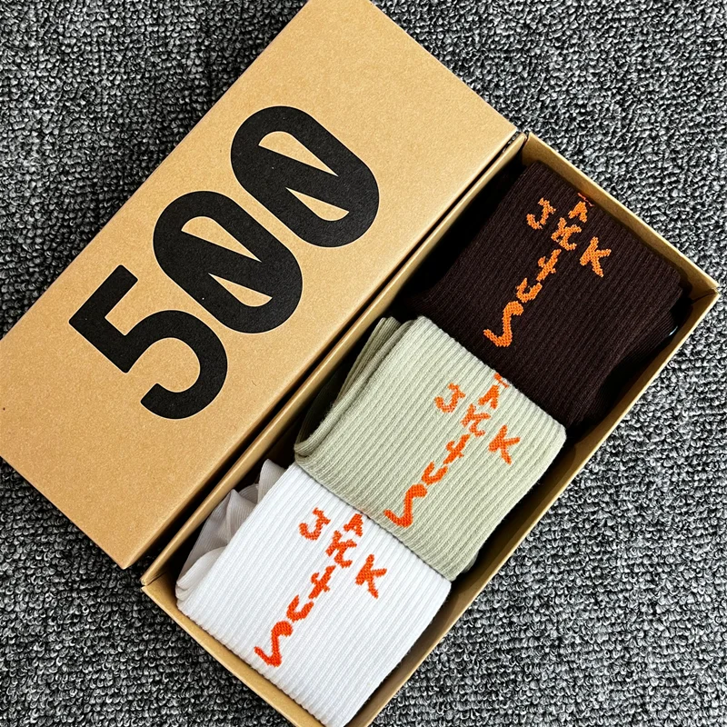 Chaussettes d'équipage en coton motif Cactus Jack pour hommes, lot de 3 avec livraison offerte
