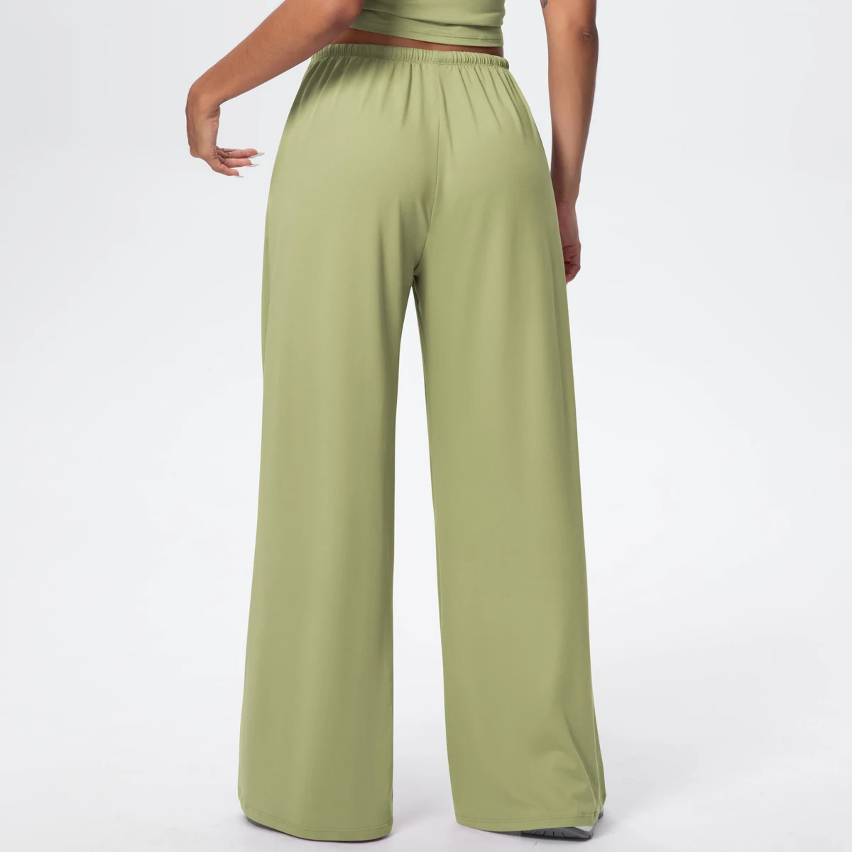 Breathable Solid Color Loose Yoga Pencil Pants Lifting Buttocks Sports Quick Drying Wide Leg Pants With Pockets Gym Yoga Pants