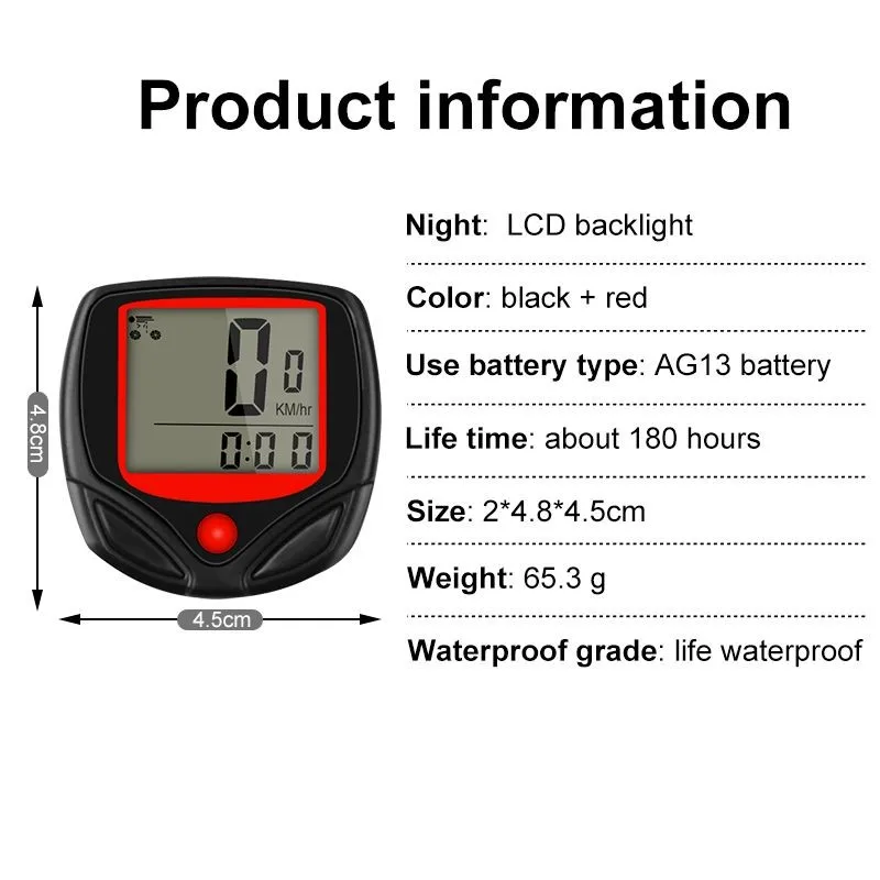 Description Picture 3 of itemBicycle Speedometer Bike Computer BN 518 Multifunction Waterproof Stopwatch Bicycle MTB Odometer Stopwatch Cycling Accessories