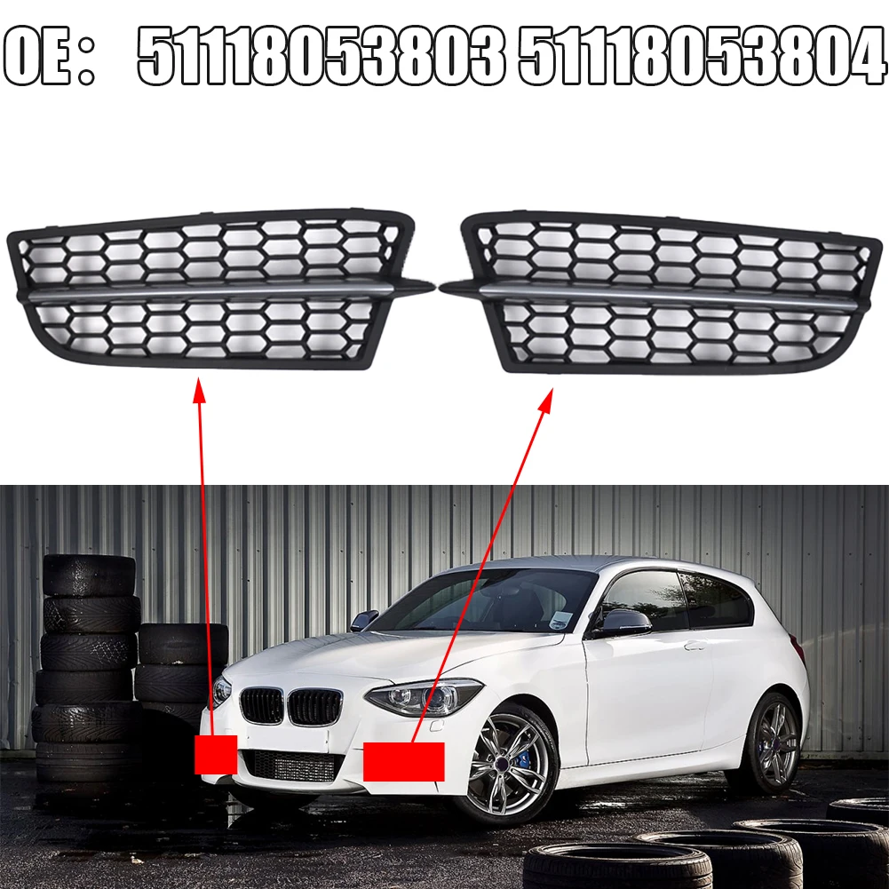 

Воздухозаборная решетка автомобиля для BMW 1-Series F20/F21 2011-2015, спортивный передний бампер, противотуманная фара, зеркальная решетка 51118053803 51118053804