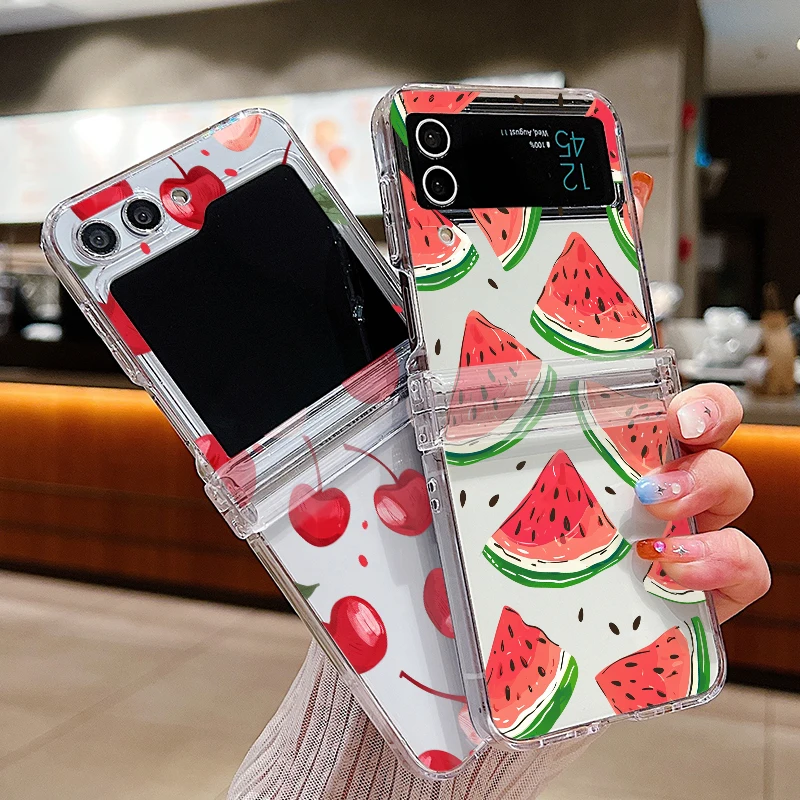 Cherry Watermelon Print Hard Folding Case