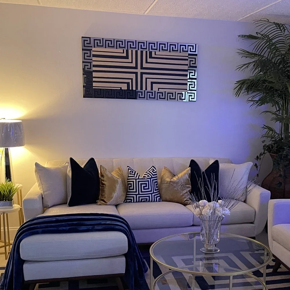 5/10cm Acrylic Mirror Edge Strips with Adhesive Corner Line Border for Living Room & Bedroom Wall Décor