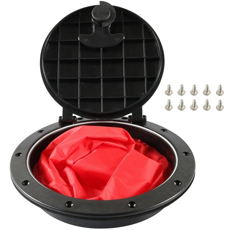 

For Kayak Boat Fishing Rig, Black Exterior Equipment Platform Boat Kayak Accessory Inspection Port