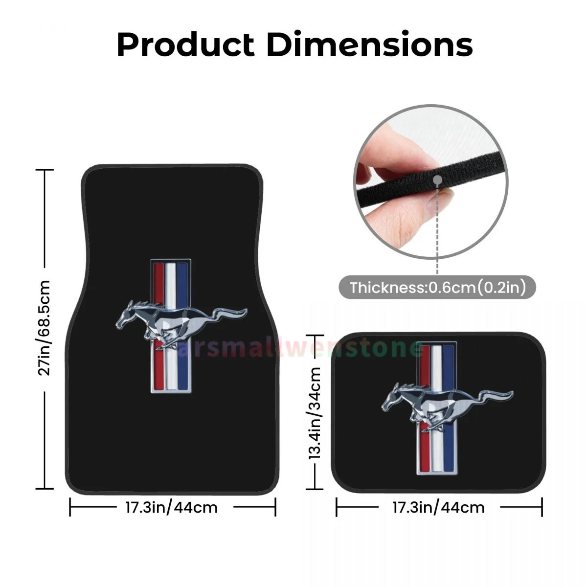 Ford Mustang 4PCS Crystal Velvet Women's Car Floor Mat Anti Fouling Car Floor Mat Interior Accessories car floor mats floor mats