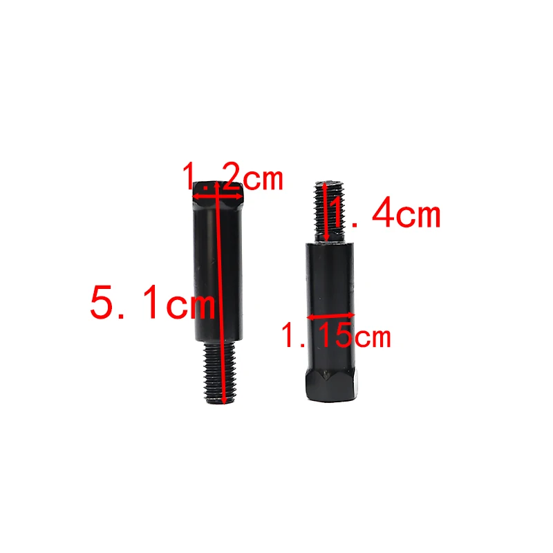 DUILU 1쌍 블랙 오토바이 후방 미러 어댑터 M8 8MM 시계 방향/반시계 방향 오른손/왼손 나사 교체용 스크류
