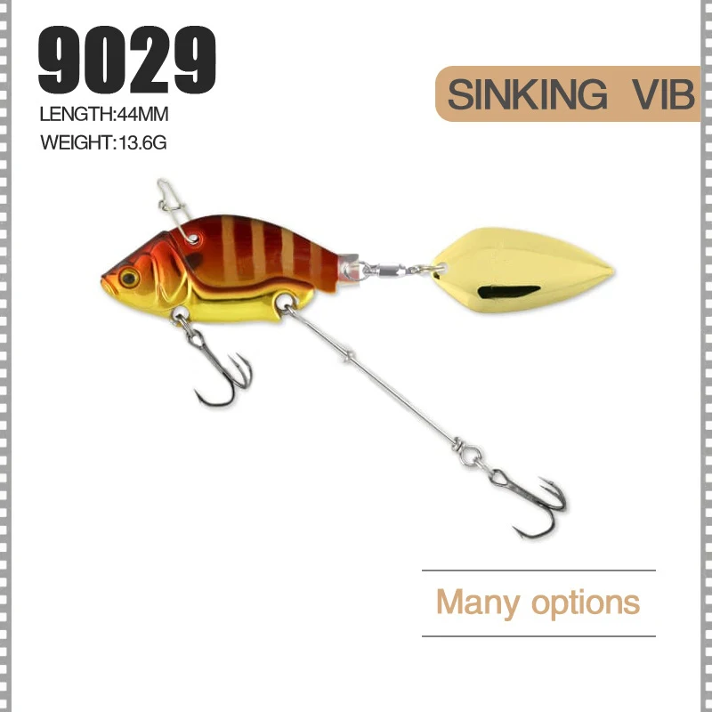 1Pcs Sinking Metal VIB Vibration Bait Spinner Spoon Fishing Lures